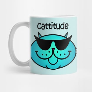 Cattitude 2 - Shady Blue Mug